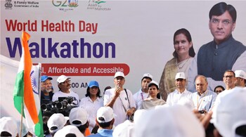 World Health Day: People join Union Minister Mansukh Mandaviya in 'Health for All' walkathon