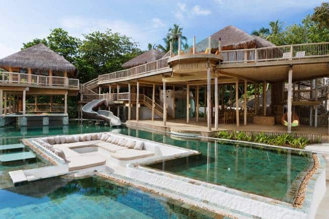The high-end Soneva Fushi, a nine-bedroom villa, in Maldives.