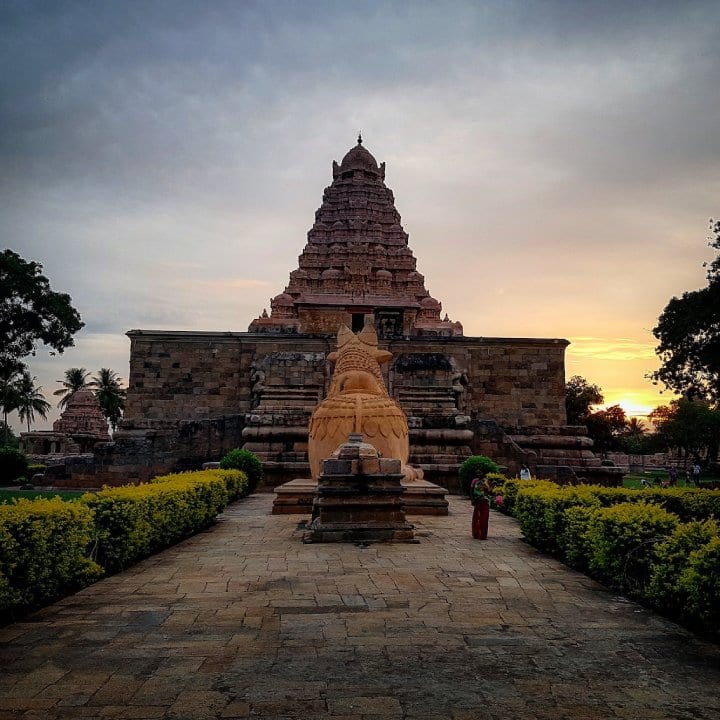 Sunset at Gangaikonda Cholapuram. (Photo by Ashwin Rajagopalan)