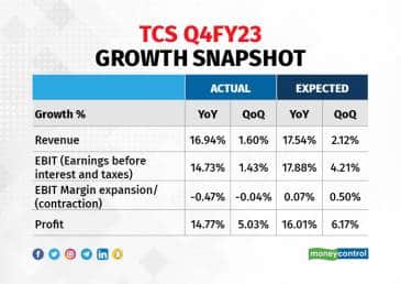 TCS Q4FY23 growth snapshot