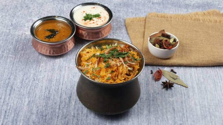 Tarkari biryani for eid celebrations by Renaissance Hotel