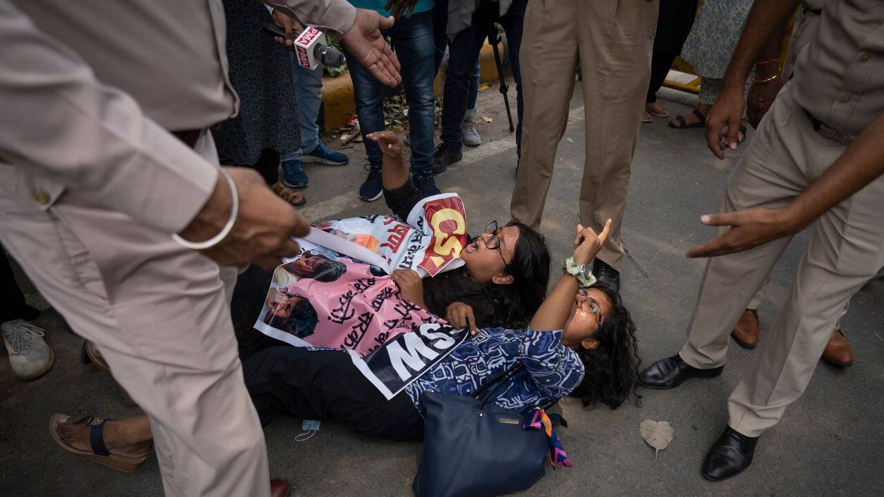Earlier this month, dozens of farmers broke down police barricades in the city to join the protest. Wrestling federation chief Singh, who is from Modi's ruling Bharatiya Janata Party, has denied the accusations. (Image: AP)