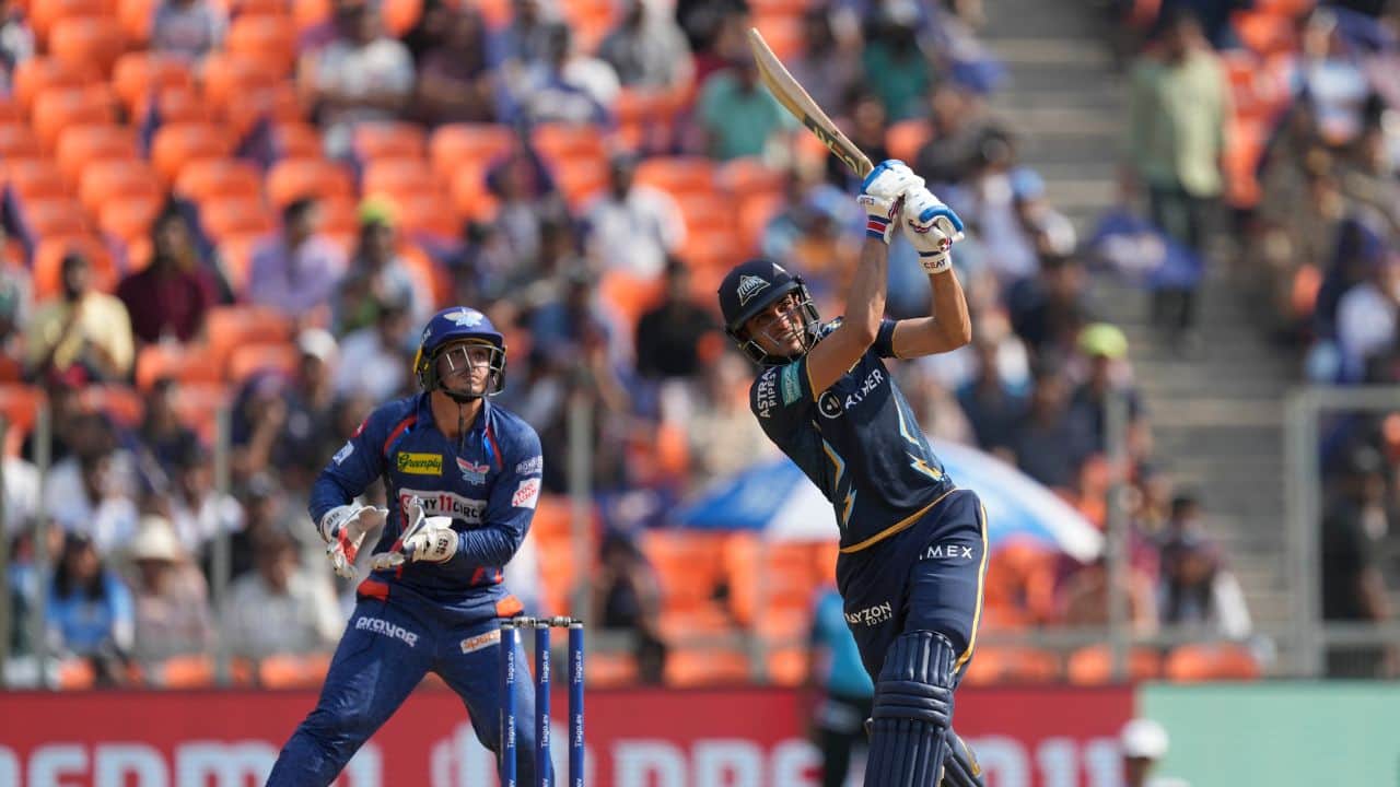 Shubman Gill scored 94 not out off 51 deliveries as Gujarat piled up 227-2, its highest-ever total in the league. It was also the fourth highest total in the 2023 season. (Source: AP)
