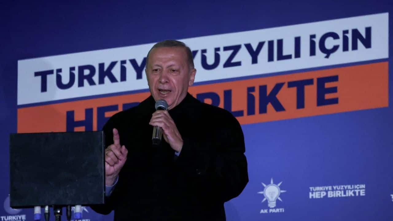 Erdogan's Islamic-rooted Justice and Development Party (AKP) and its far-right allies were also close to an outright majority in Sunday's parliamentary elections. (Source: AFP)