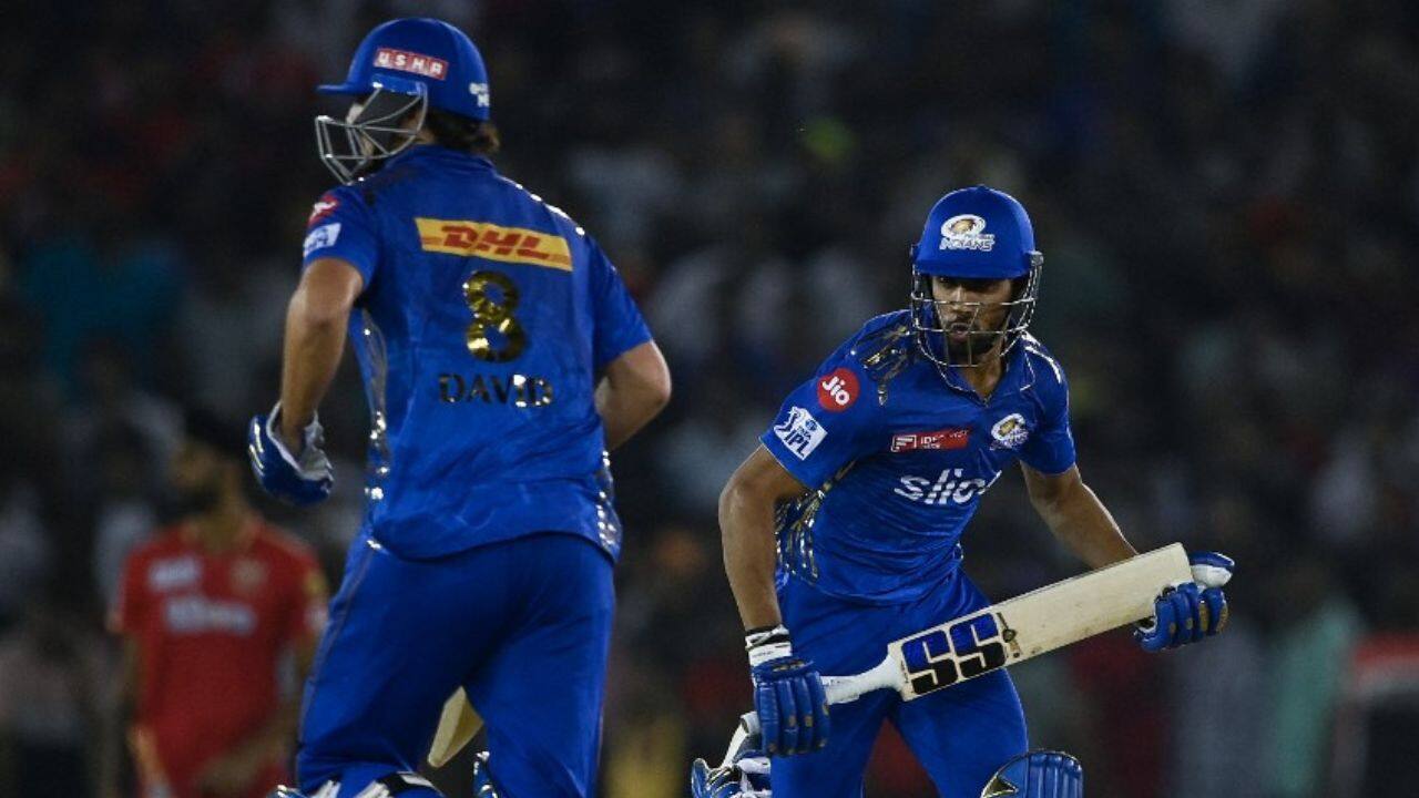 Tilak Varma and Tim David though didn’t waste any time. They scored 38 runs off 16 balls to end the game in a hurry, with Varma smacking 26 not out off 10 balls including three sixes. (Image: AFP)