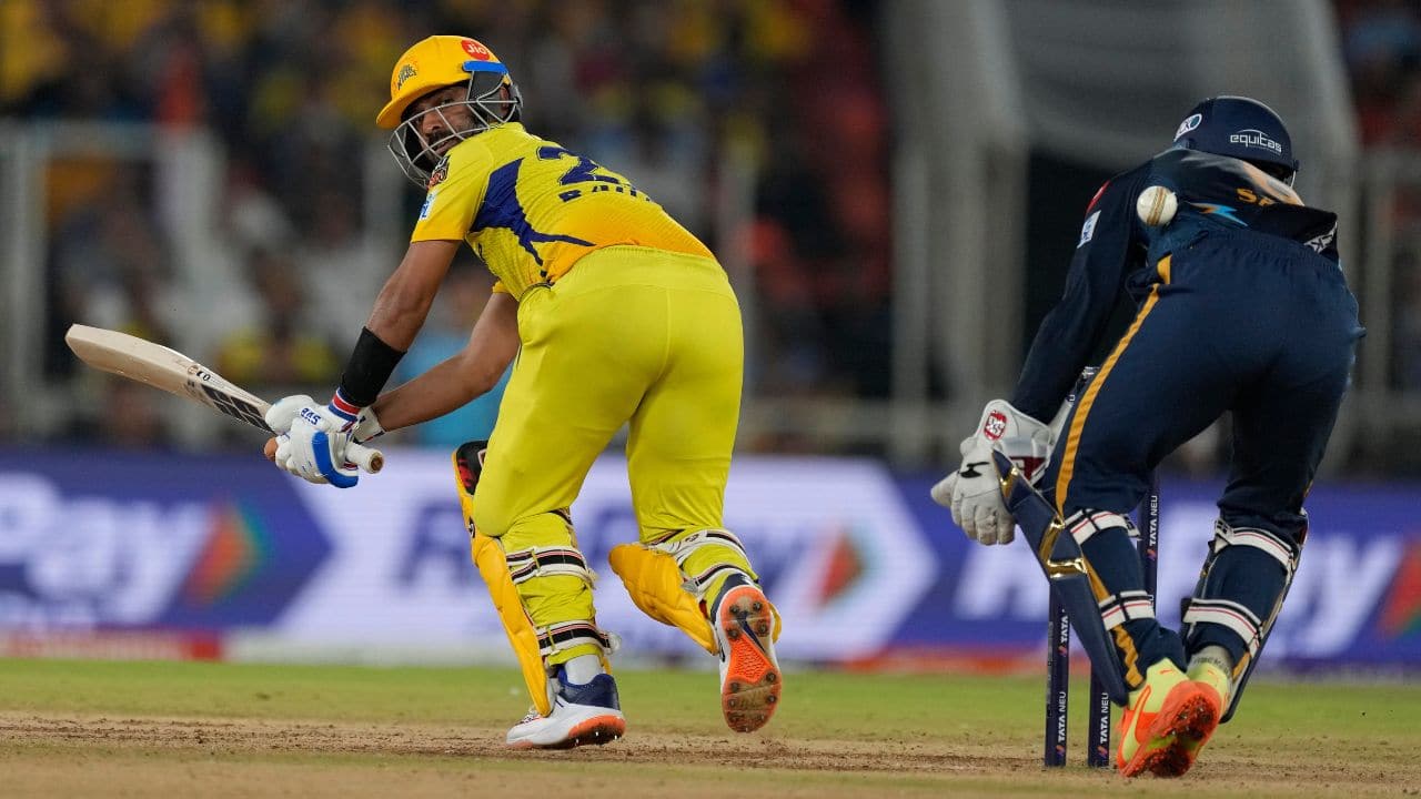 Spinner Noor Ahmad removed both openers in the same over but Chennai kept coming hard. Ajinkya Rahane added 27 off 13, and Rayudu struck Mohit Sharma for 6-4-6 in the 13th over before the bowler responded with consecutives wickets. (Image: AP) Spinner Noor Ahmad removed both openers in the same over but Chennai kept coming hard. Ajinkya Rahane added 27 off 13, and Rayudu struck Mohit Sharma for 6-4-6 in the 13th over before the bowler responded with consecutives wickets. (Image: AP)
