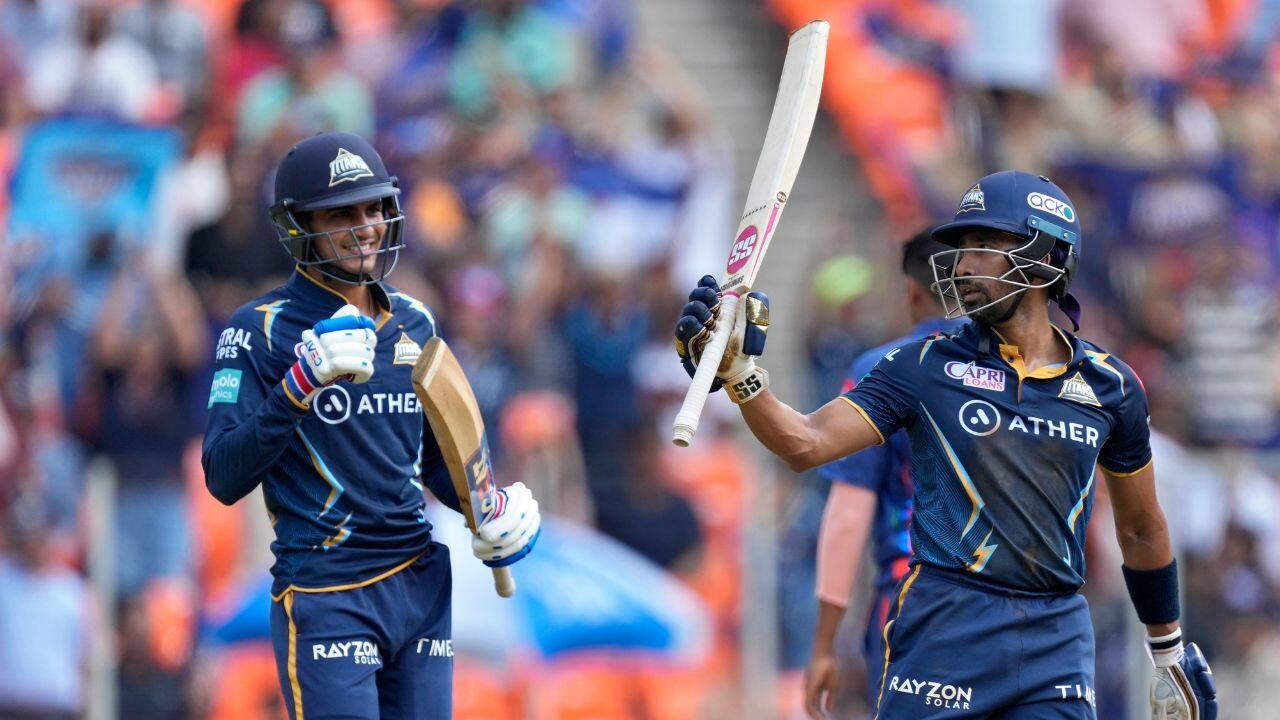 Saha scored 81, including 50 off 20 balls, as Lucknow didn’t have a response to their opening stand. Gill reached 50 off 29 balls, and overall hit seven sixes and two fours. Saha hit 10 fours and four sixes. They put on 100 off 50 balls. (Source: AP)