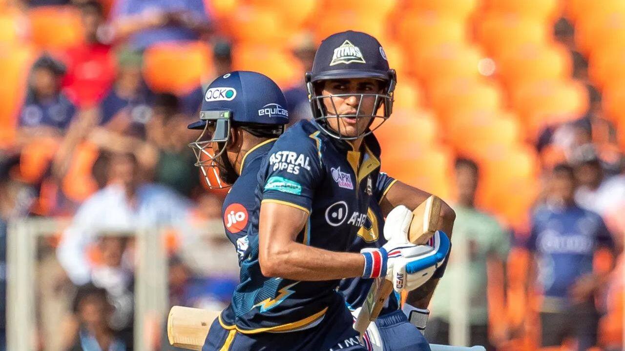 Lucknow got the breakthrough in the 13th over, but there was no respite for the bowlers as Gill put on a rapid 42 with Hardik Pandya (25) for the second wicket. (Image: IPL)