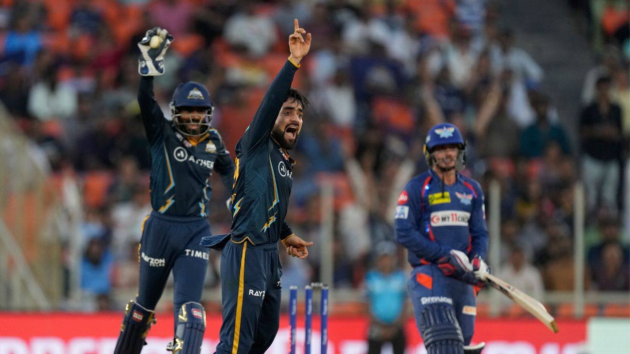 De Kock took charge and added 26 runs with Deepak Hooda, who scored only 11. The turning point came when T20 superstar Rashid Khan bowled de Kock in the 16th over. (Source: AP)