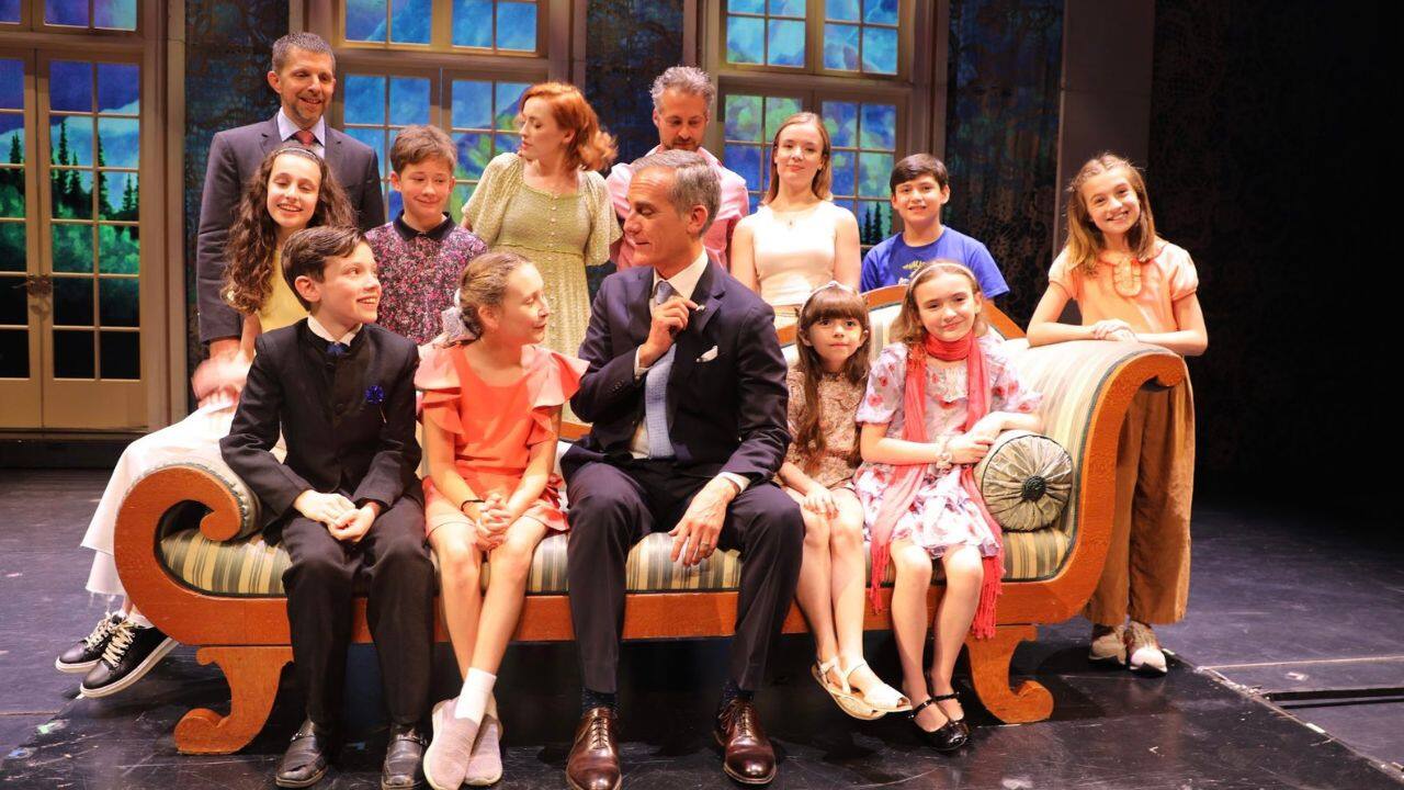 Garcetti also visited the recently launched Nita Mukesh Ambani Cultural Centre (NMACC) in Mumbai on May 16. He shared the pictures of him meeting the cast of the iconic Broadway classic 'The Sound of Music.' (Image: Twitter @USAmbIndia)