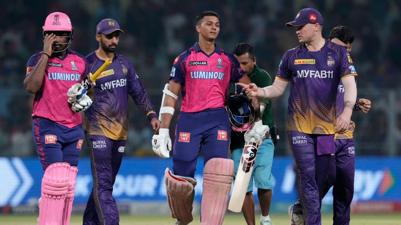 The victory pushed Rajasthan to No. 3 with 12 points and dropped Mumbai Indians to No. 4 on net run-rate. Kolkata slipped to No. 7 with 10 points as the battle for four playoff spots heats up. (Source: AP)