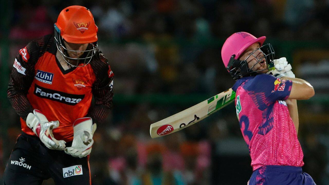 Jos Buttler rediscovered his form to score 95 off 59 balls as Rajasthan finished on 214-2. Buttler scored his first half-century after six innings and hit 10 fours and four sixes. It was his fourth half-century of the season. (Source: AP)