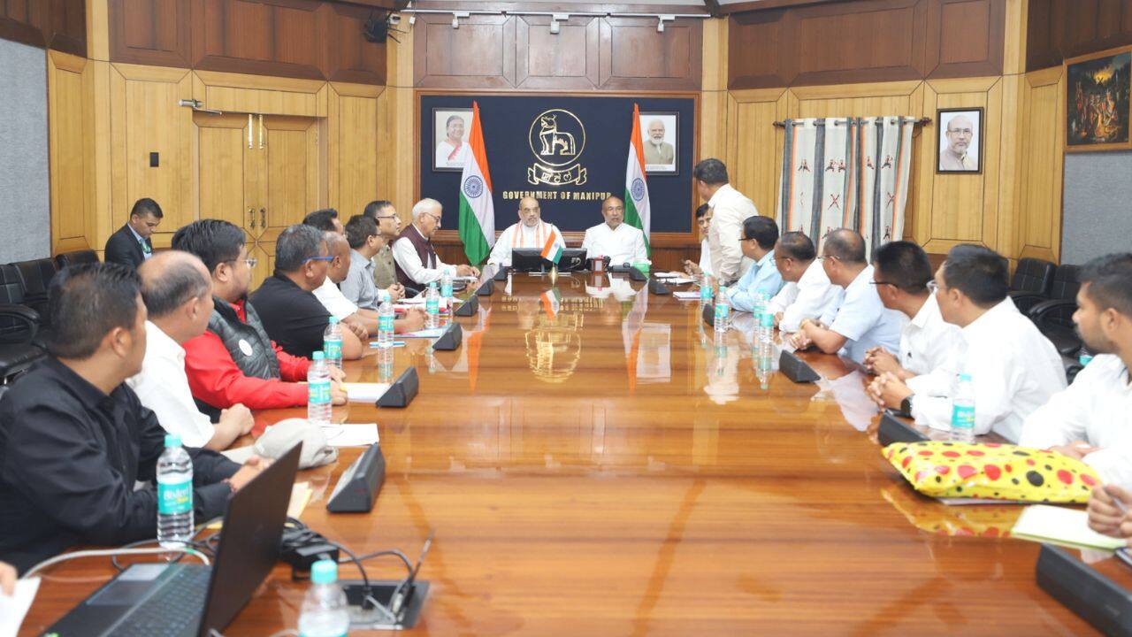 He also held another meeting with a delegation of civil society organisations as part of his outreach and they expressed their commitment to peace and assured that they would work for restoring normalcy in Manipur. (Image: Twitter @AmitShah) He also held another meeting with a delegation of civil society organisations as part of his outreach and they expressed their commitment to peace and assured that they would work for restoring normalcy in Manipur. (Image: Twitter @AmitShah)