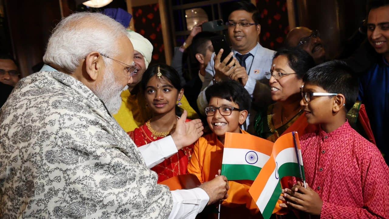 A group of cheerful kids was also present at the spot, waiting to meet PM Modi. The Prime Minister interacted with them and gave them blessings as well.- (Image: Twitter @narendramodi)
