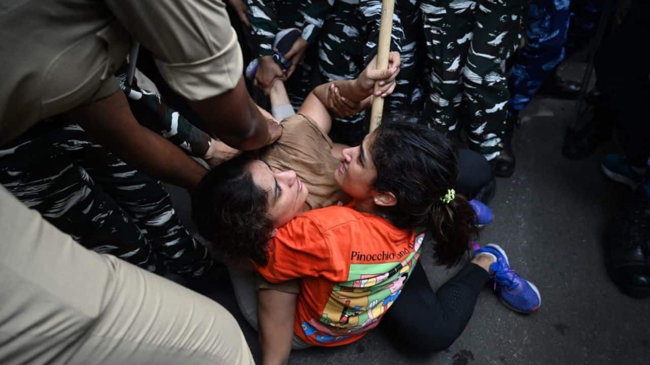 In Pics: Indian police detain protesting wrestlers, clear site