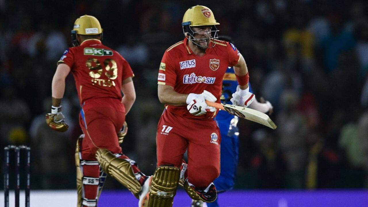Livingstone and Jitesh Sharma then put on an unbeaten 119 off 53 balls for the fourth wicket to stun Mumbai’s attack. Sharma hit 49 not out off 27 balls, including five fours and two sixes. But it was Livingstone who stole the show with a 32-ball half-century. (Image: AFP)