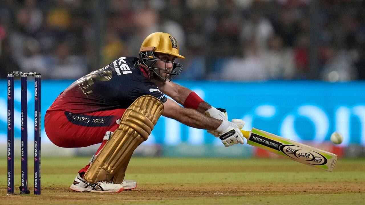 Maxwell was out caught, and as has been the case this season, Bangalore’s middle order lost steam again. It lost three wickets in the space of 11 deliveries, including that of Mahipal Lomror (1) and du Plessis, as the scorecard went from 136-3 to 146-5. (Image: AP)