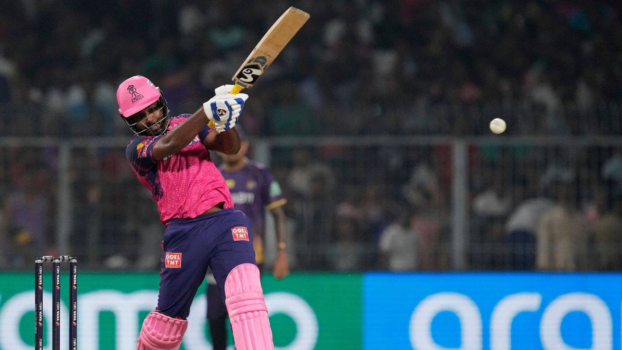 Jos Buttler was the lone wicket to fall without scoring when he was run-out off a direct throw from Andre Russell at the non-striker’s end before captain Sanju Samson also made a rapid unbeaten 48 off 29 balls to the disappointment of Kolkata fans at the Eden Gardens. (Source: AP)
