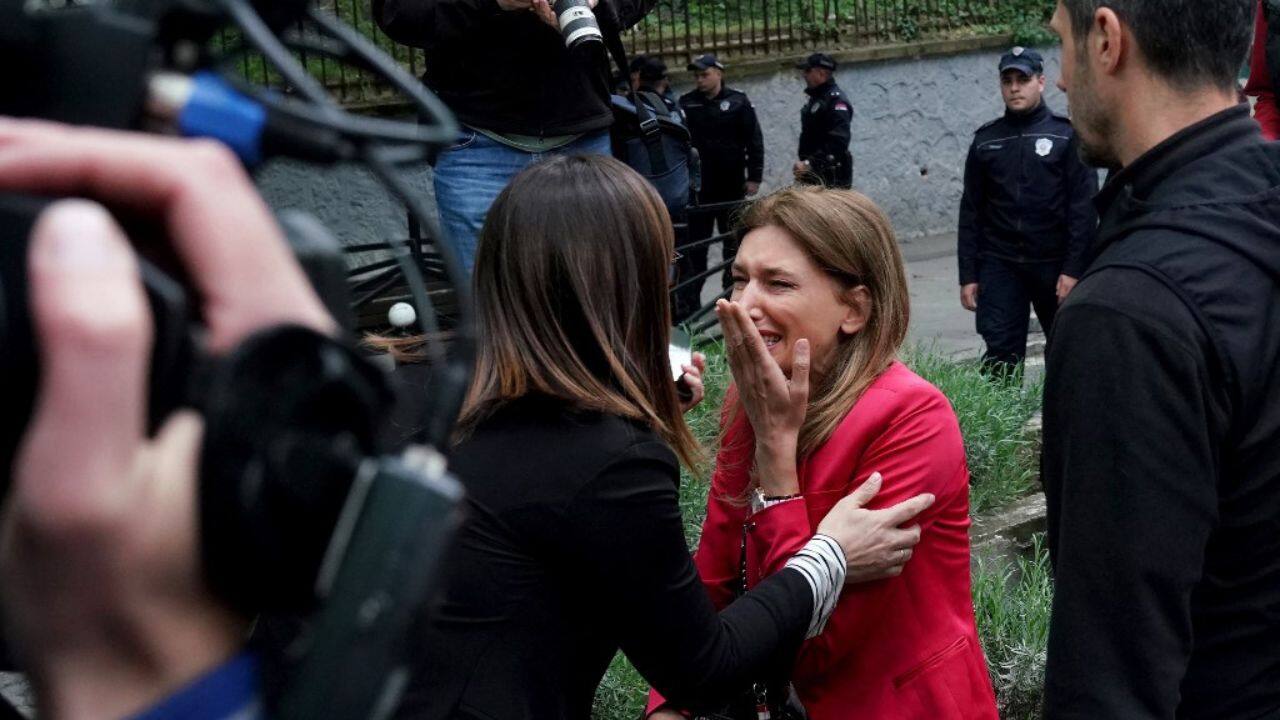 “He (the shooter) fired first at the teacher and then the children who ducked under the desks,” Milosevic quoted his daughter as saying. “She said he was a quiet boy and a good student.” Police sealed off the blocks around the school, in the center of Belgrade. Primary schools in Serbia have eight grades. (Image: AFP)