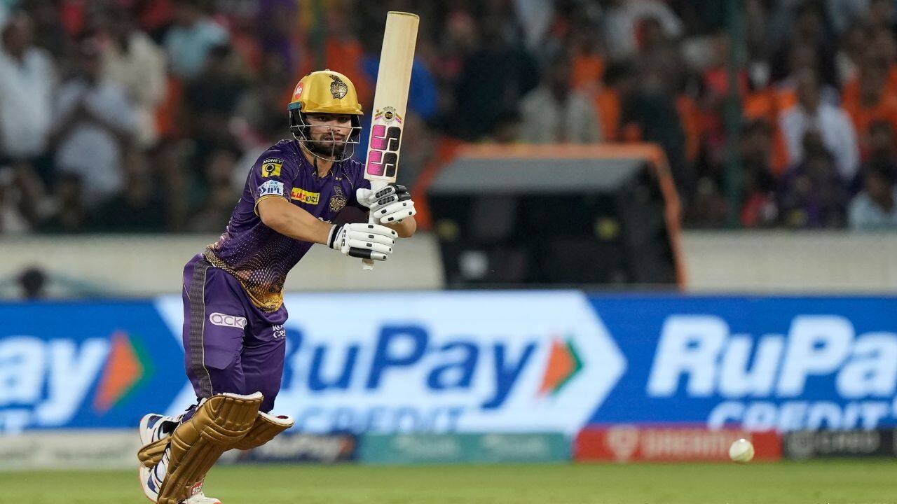Kolkata Knight Riders' Rinku Singh came into limelight after he hit five consecutive sixes at the beginning of the season against Gujarat Titans. In 14 matches, Rinku has smashed 474 runs with a high average of 59.25 and a strike rate of 149.53. (Source: AP)