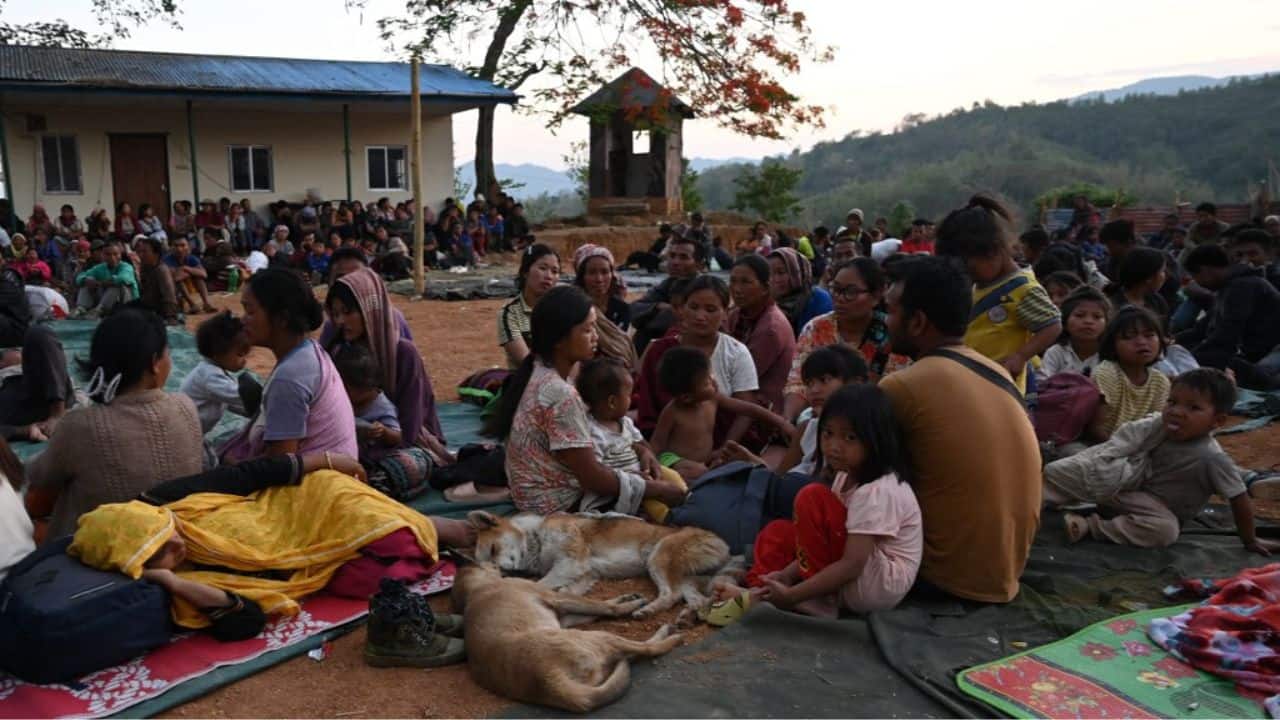 Lalpu Suantak, 45, who works with a state-owned bank in Imphal and is also from the Kuki community, said he fled his house with 12 family members after some homes and a neighbourhood church were set on fire. "My house hasn't been touched yet but there was fear when a mob burnt one house in our area," he told AFP. (Source: AFP) Lalpu Suantak, 45, who works with a state-owned bank in Imphal and is also from the Kuki community, said he fled his house with 12 family members after some homes and a neighbourhood church were set on fire. "My house hasn't been touched yet but there was fear when a mob burnt one house in our area," he told AFP. (Source: AFP)