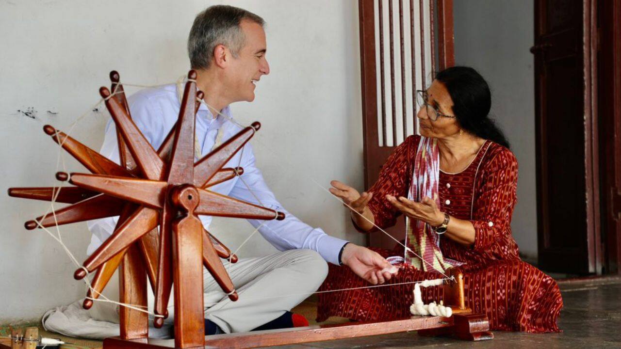 The relationship between India and the United States is based on a common desire to have stronger economies and a peaceful, prosperous Indo-Pacific region, and the two countries stand together wherever it is challenged, US Ambassador to India Eric Garcetti said on May 15. (Image: Twitter @USAmbIndia)