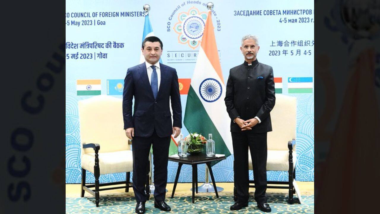 Jaishankar also met Uzbekistan counterpart Bakhtiyor Saidov on the sidelines of SCO Foreign Ministers meeting and expressed confidence that the bilateral partnership will continue to grow in different domains. (Image: Twitter @DrSJaishankar)