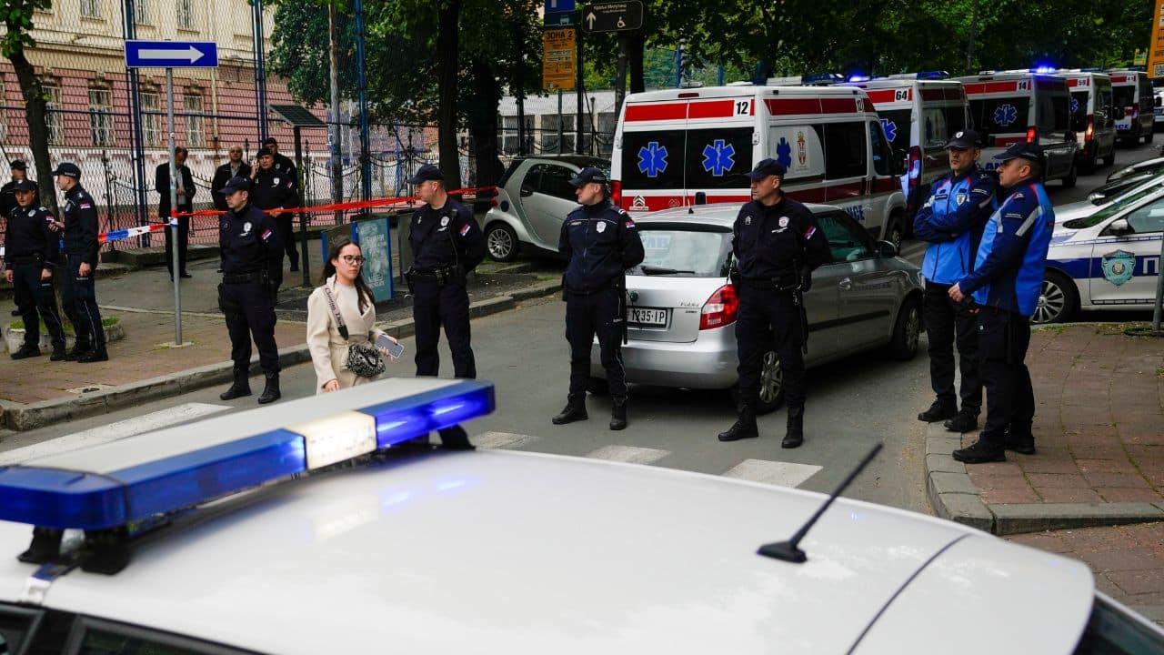 Police said they received a call about the shooting at the Vladislav Ribnikar primary school around 8:40 a.m. Primary schools in Serbia have eight grades, starting with first grade. (Image: AP)