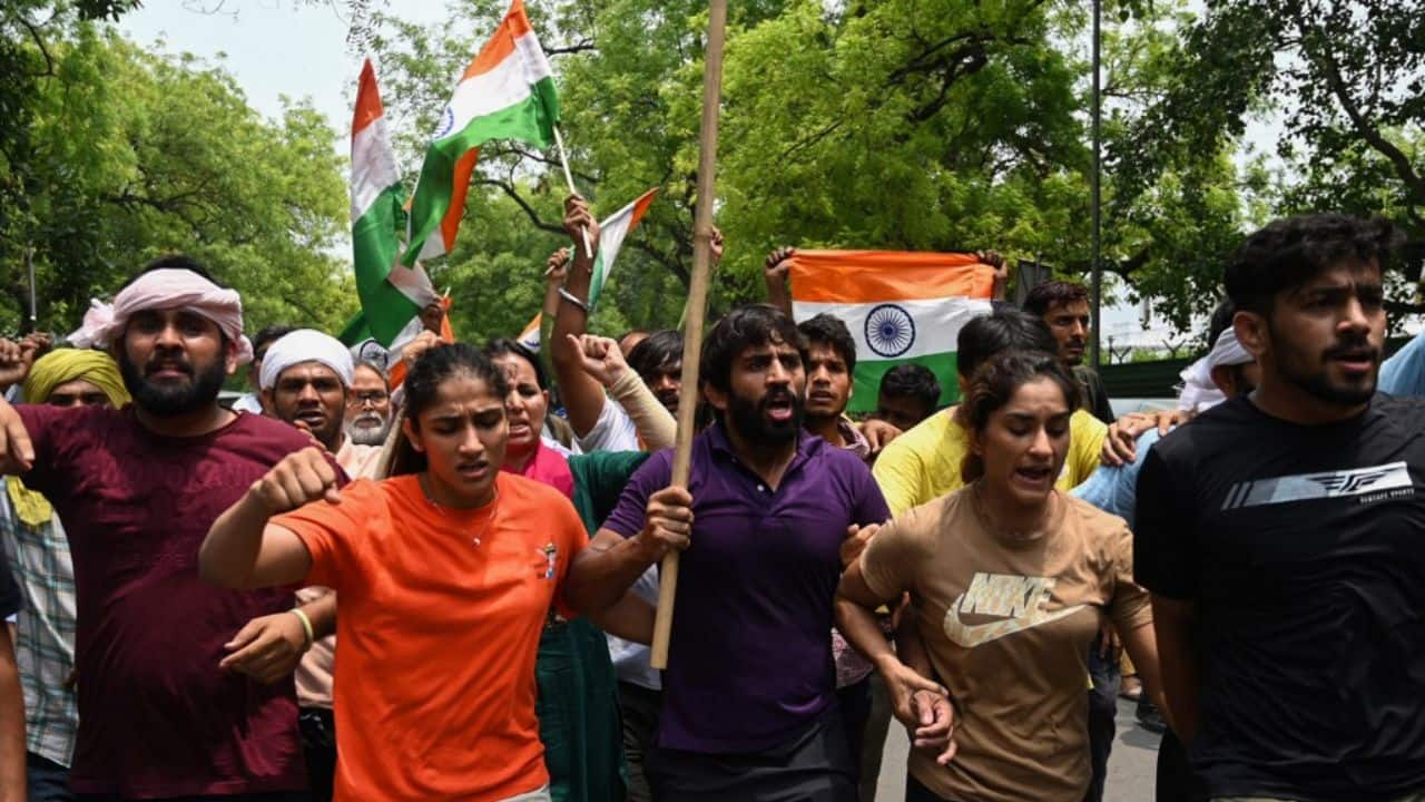 In Pics Indian Police Detain Protesting Wrestlers Clear Site