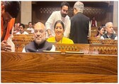 'Photo bombed': Smriti Irani's pic with Amit Shah in new parliament building