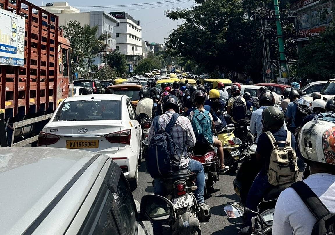 Bengaluru techie's viral traffic woes: 3 hours to reach office, cab fare is Rs 600 for 6 km 