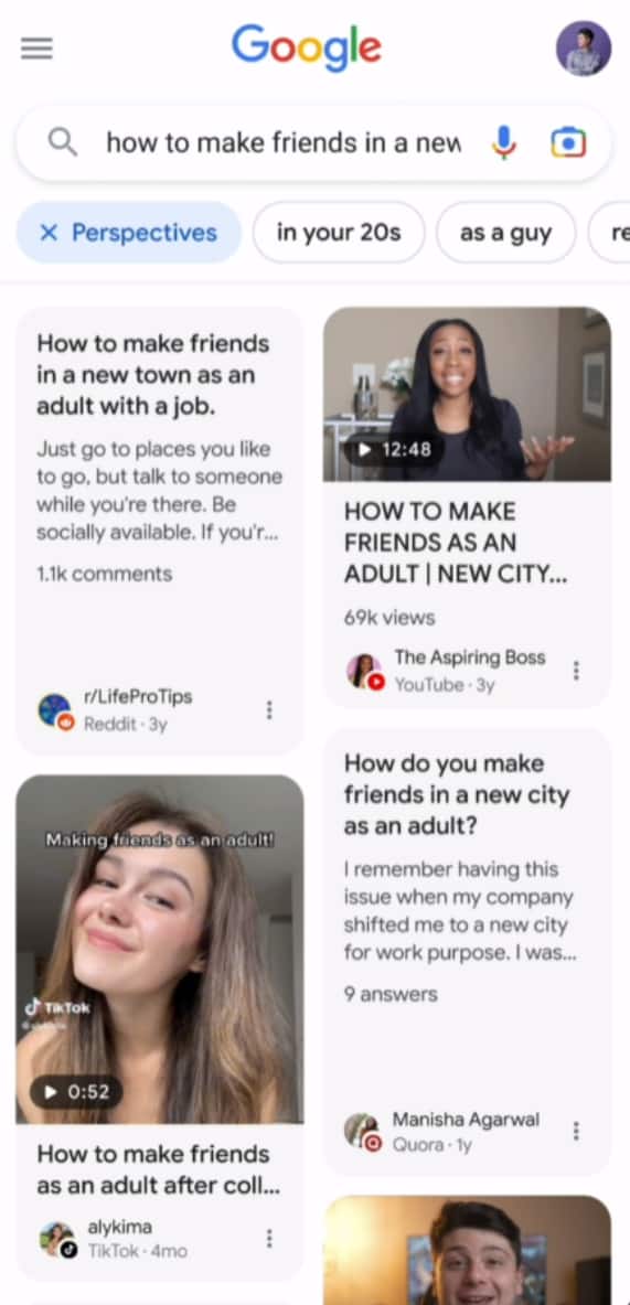 Google Search perspectives