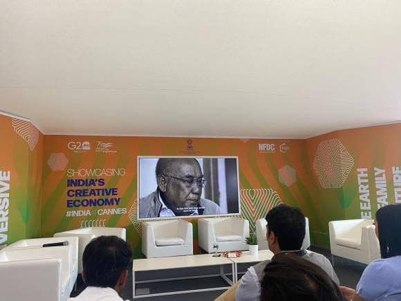 The documentary 'Laparoscopic Cinemascapes' screened at India Pavilion, 76th Cannes Film Festival, on May 19.