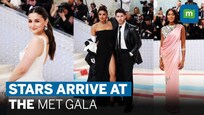 Alia Bhatt makes Met Gala debut, Priyanka Chopra twins with Nick Jonas in black | Watch