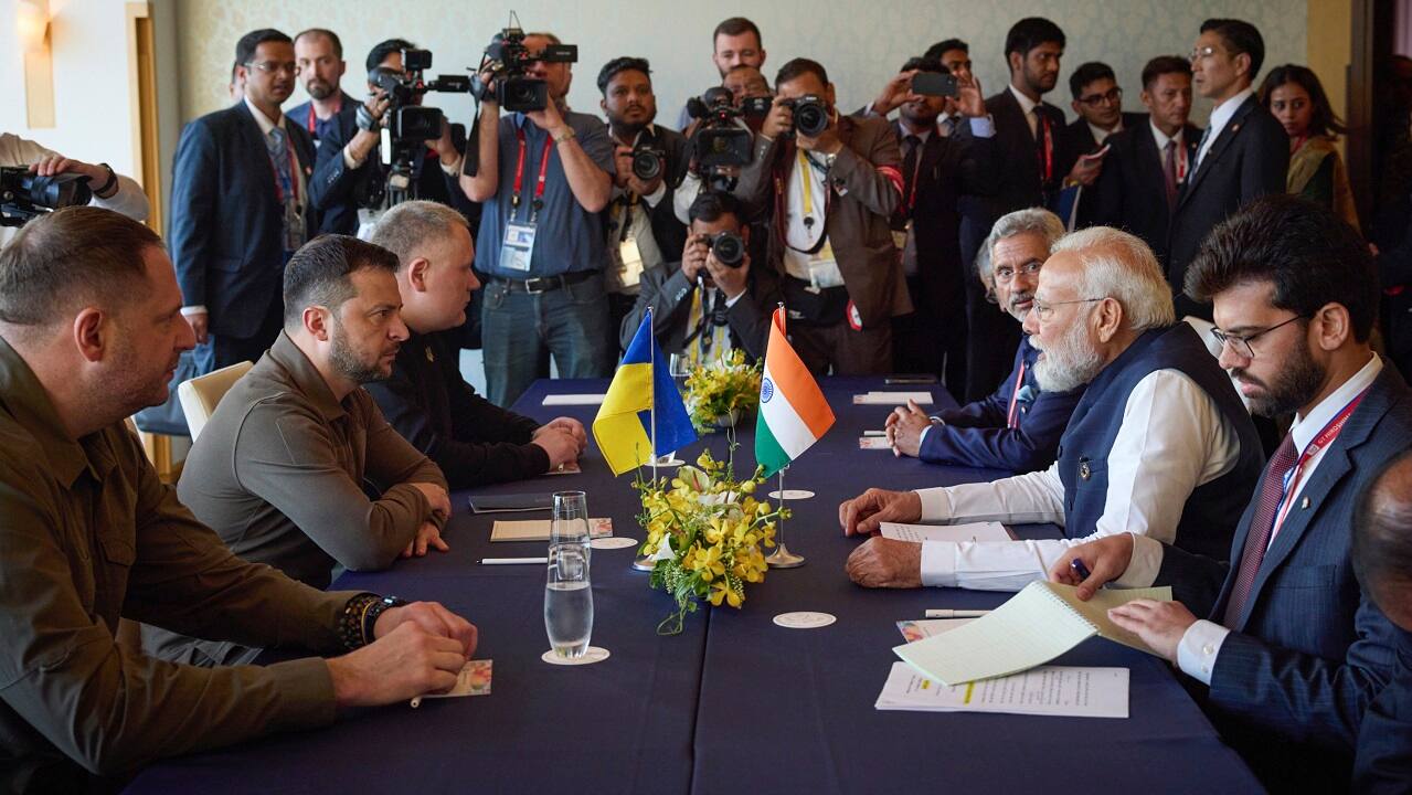 "I wish to assure you that India and I, in my personal capacity, will do whatever is possible to find a solution to this (conflict)," Modi said, during the talks with Zelenskyy. (AP Photo) "I wish to assure you that India and I, in my personal capacity, will do whatever is possible to find a solution to this (conflict)," Modi said, during the talks with Zelenskyy. (AP Photo)