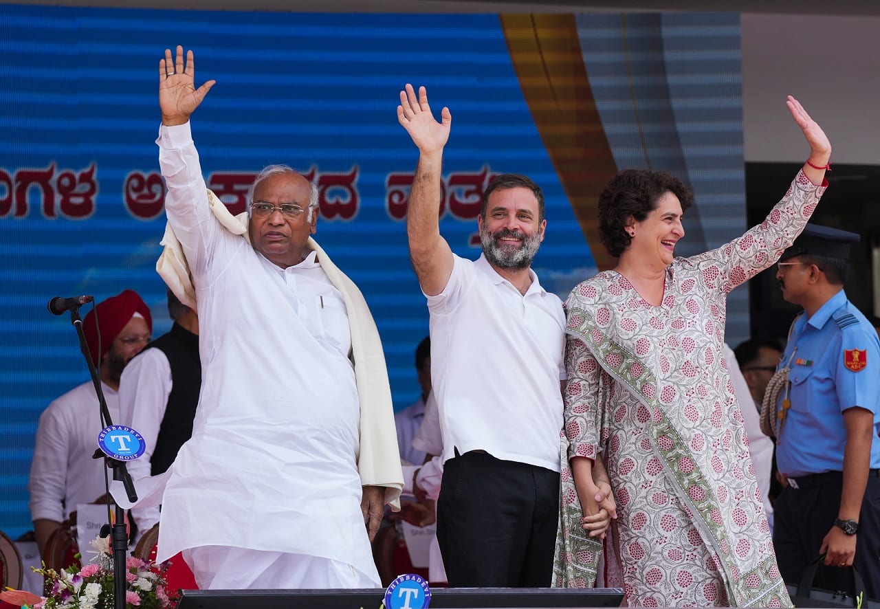 Former Congress chief Rahul Gandhi had actively toured Karnataka last year, as part of his Bharat Jodo Yatra. His sister and party's general secretary Priyanka Gandhi campaigned actively for the assembly elections. (PTI photo)