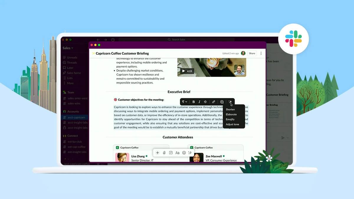 Slack's generative AI push: Message summaries, writing assistance and more