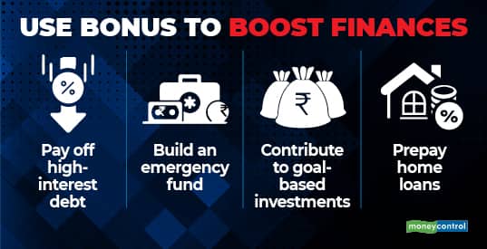 Use bonus to boost finances