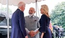 PM Modi and Bidens exchange gifts at the White House: In Pics