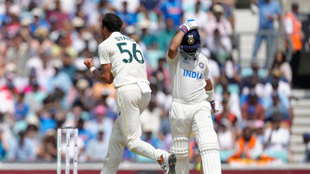 Rahane, fighting with an injured finger, reached 46 when he edged Mitchell Starc behind and India fell in a heap, the last five wickets going for 22 runs. (Source: AP)