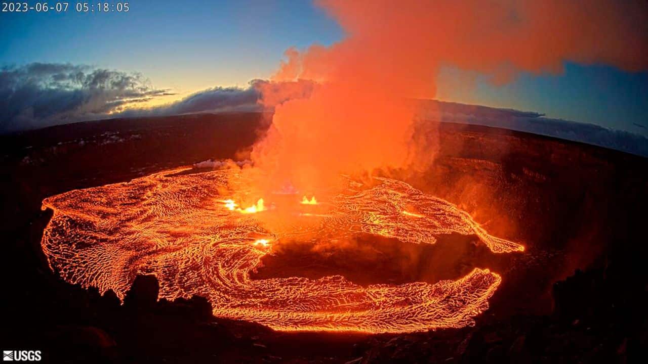 Kilauea, Hawaii's second largest volcano, erupted from September 2021 until last December. For about two weeks in December, Hawaii’s biggest volcano, Mauna Loa, also was erupting on Hawaii’s Big Island. (Image: US Geological Survey via AP)