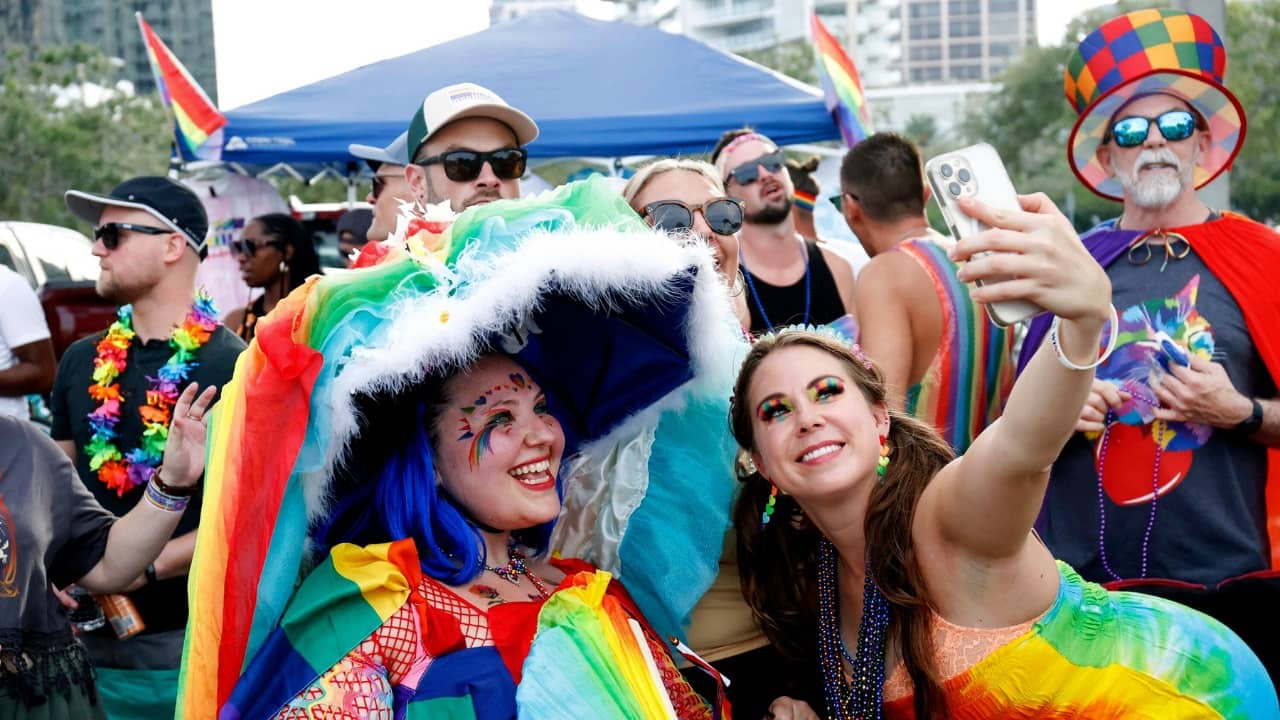 “I’m trying not to be very heavily political, but when it does target my community, I get very, very annoyed and very hurt,” said Ve Cinder, a 22-year-old transgender woman who traveled from Pennsylvania to take part in the country's largest Pride event. “I’m just, like, scared for my future and for my trans siblings. I’m frightened of how this country has looked at human rights, basic human rights,” she said. “It's crazy.” (Image: AP)