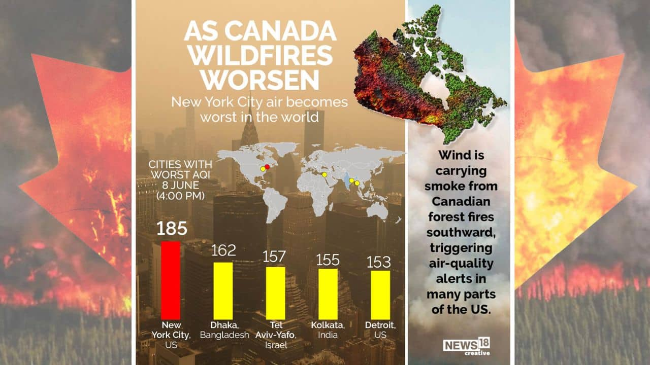 A look at how smoke from Canada wildfires is turning US skies hazy