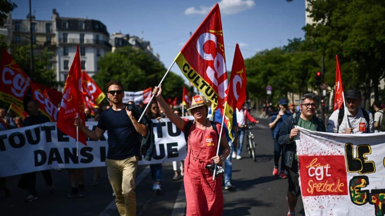 According to the CGT union, 300,000 people took to the streets in Paris, while it said 900,000 protested nationwide, also its lowest such estimate since the protests began. (Source: AFP)