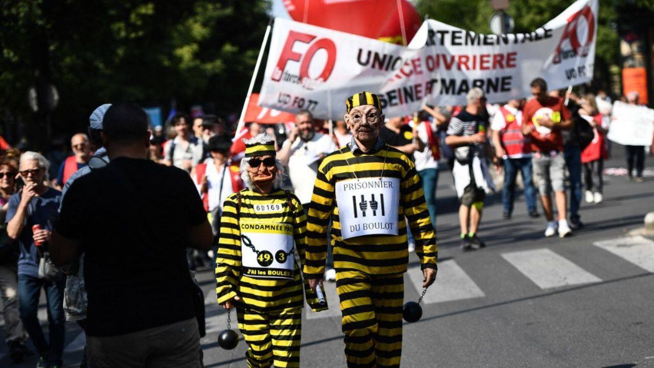The figurehead of the hard-left France Unbowed (LFI) party Jean-Luc Melenchon insisted the &quot;struggle will continue&quot; while admitting it was not clear &quot;under what form&quot;. (Source: AFP)