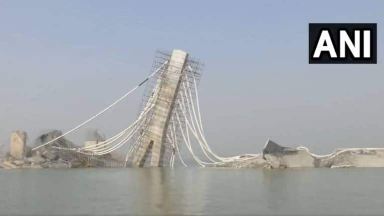 In Pics: Under construction bridge collapses in Bihar's Bhagalpur, no ...