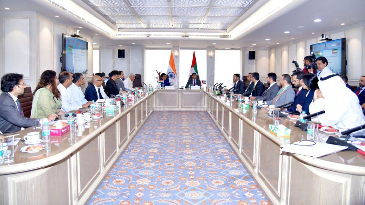 On investments, Goyal said that the country will soon see Abu Dhabi Investment Authority's (ADIA) set up in the GIFT city as most of the issues have been resolved. It will accelerate inward investments into India and the investors from the UAE are looking to invest in sectors such as energy, emerging technologies, skills and education, food, healthcare, defence and startups. (Image: Twitter @ThaniAlZeyoudi)