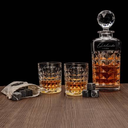 Custom whiskey decanter set.