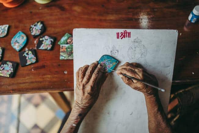 Ganjifa Art at Sawantwadi Palace, Maharashtra.