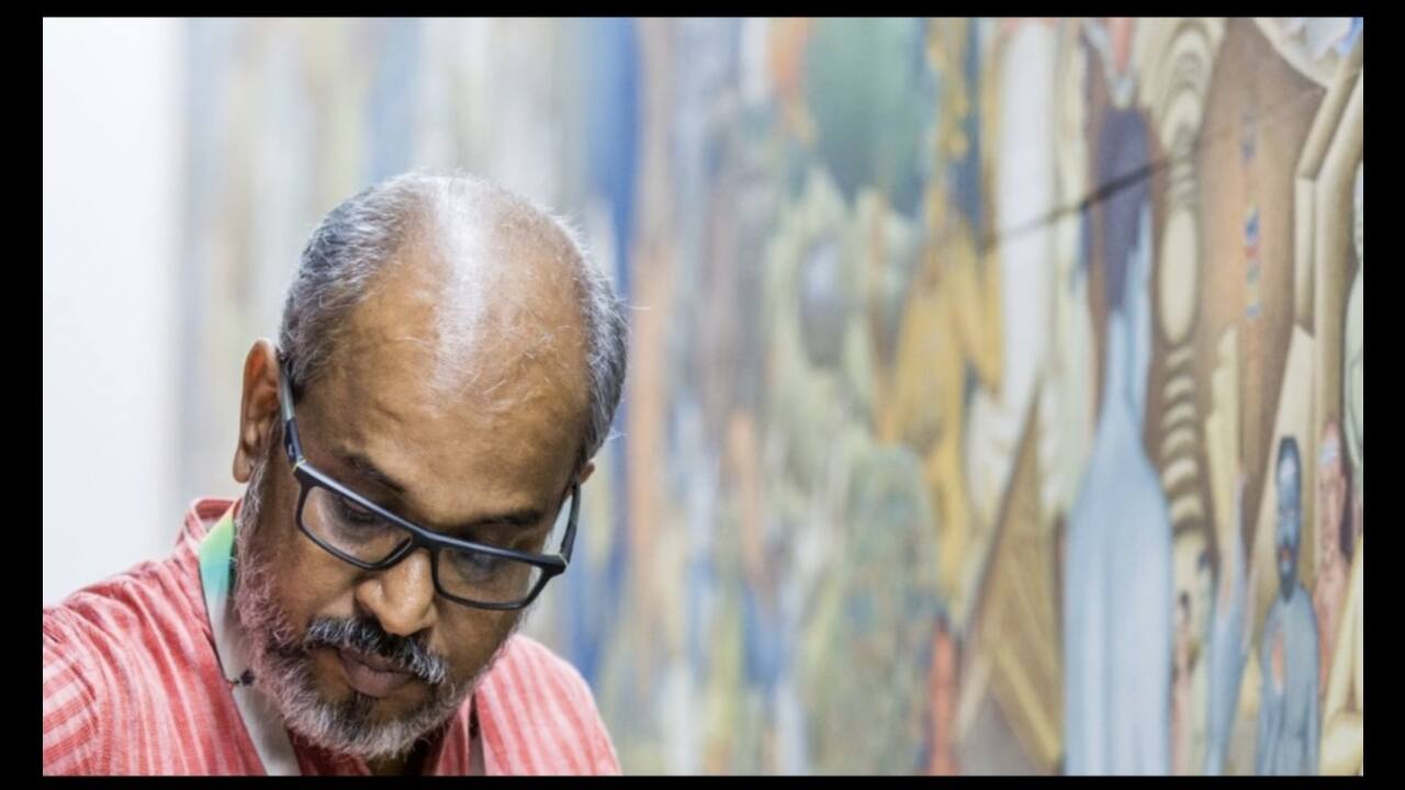 Two Kerala artists are taking the ancient art of mural painting from walls to canvas